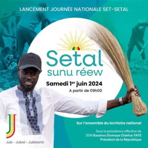 Lire la suite à propos de l’article « Set-setal » national le 1er juin : Bassirou Diomaye Faye avec l’ensemble du Gouvernement sur le terrain …